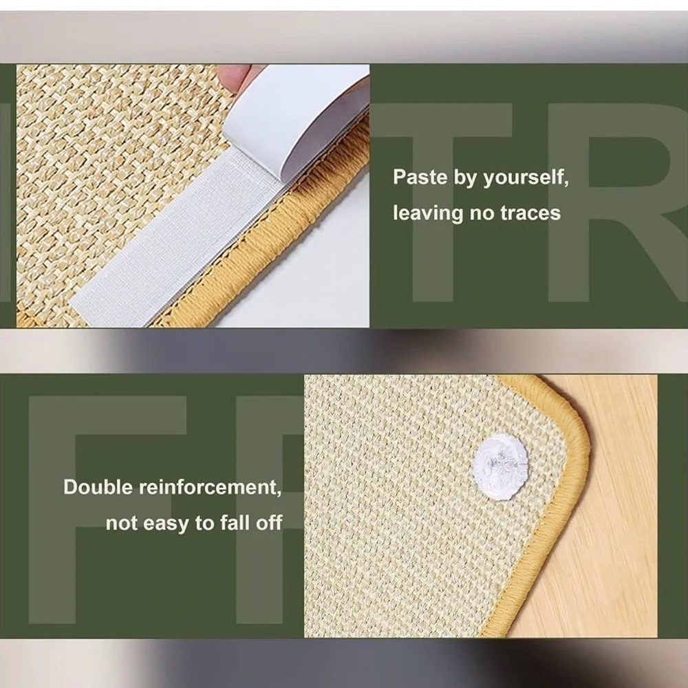 Sisal Scratching Mat, 2 Packs Natural Fabric 23.6